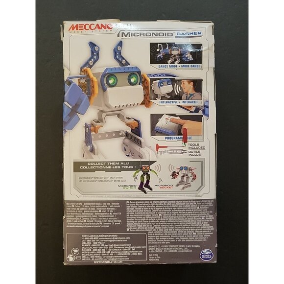 Meccano Maker System Micronoid Blue  Programmable Robot NEW FACTORY SEALED - Picture 2 of 6